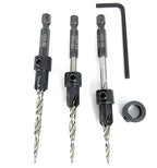 FTG USA Countersink Drill Bit Set for Wood with Tapered Drill Bit 3 Pc #10 (3/16")