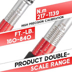 3/4 Inch Torque Wrench, 48 Tooth Torque Wrench 3/4 Drive 160-840FT.LB/217-1139N.M with a Solid Storage Case