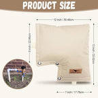 Backflow Preventer Insulation Cover - Backflow Pressure Vacuum Breaker Cover - Insulated Backflow Cover Pouch for Irrigation Back Flow Sprinkler Valves in Winter or Sun Exposure (13”W x 12”H, Sand)