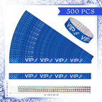 Teling 500 Pack VIP Plastic Wristbands Bracelets Party for Events VIP Custom Wristbands Plastic Bracelets Tear proof Waterproof Wrist Bands Arm Bands for Events Concerts