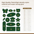 Azobur Down Jacket Repair Patches-Waterproof, Self-Adhesive,Nylon Fabric Patches for Puffy Jackets, Rain and Snow Gear, Tents, Sleeping Bag and More(Dark Green，2pcs)