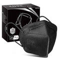 KN95 Face Mask 20 PCS,5 Layers Cup Dust Mask Against PM2.5 from Fire Smoke, Dust, for Men, Women, Essential Workers(Black)