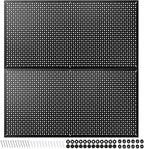 Metal Pegboard for Garage Storage,Steel Pegboard Heavy Duty 16-Inch X 32-Inch Metal Peg Board Tool Organization Panels (Black, 2 Pack)