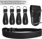 Heavy Duty 19 Pocket Leather Tool Belt Multipurpose Pockets Work Organizer Pouch Framing Fat Lip Tool Holder for Carpenter, Construction, Handyman, and Electrician Tool Belt Set
