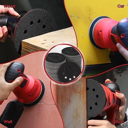 50PCS 5 inch Silicon Carbide Sanding Discs 7000 Grit, Wet Dry Orbital 5 Sander Hook and Loop Sandpaper Disc Ultra Fine Grit, Best for Metal,Automotive Precision Polishing