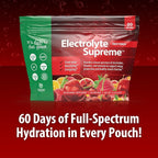 Jigsaw Health Electrolyte Supreme | Broad Spectrum of Electrolytes + Trace Minerals | Fruit Punch Flavor | 60 Servings (Packets)