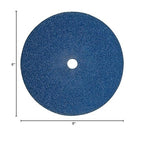 CS Unitec 80916 FIX Disc with Hook & Loop Fasterning, Zirconium, 6" Diameter, 60 Grit, (Pack of 50)