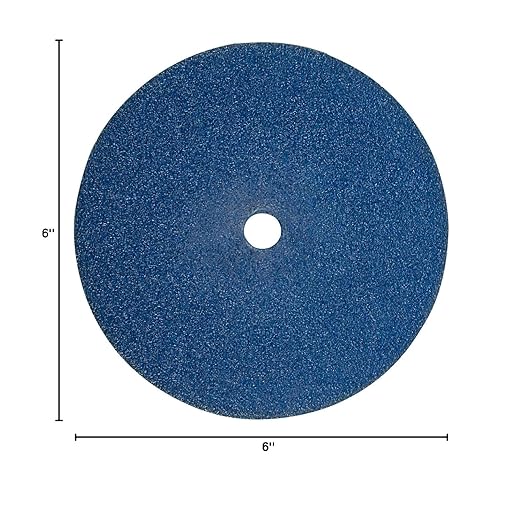 CS Unitec 80919 FIX Disc with Hook & Loop Fasterning, Zirconium, 6" Diameter, 120 Grit, (Pack of 50)