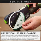 5-Inch 9-Hole 120 Grit Sanding Discs - Heavy-Duty Hook & Loop Film Discs - Sandpaper for Random Orbital Sanders - 50 Pack Box