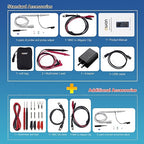 HDS2202S Oscilloscope, 200MHz Bandwidth Oscilloscope Multimeter, 3 in 1 Function Dual Channel Oscillograph with Waveform Generator, 3.5" High Resolution LCD