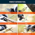 16-in-1 Multitool Pliers, Portable Camping Multi Tool with Safety Lock, Outdoor Survival Gear for Hiking, Hunting, Backpacking