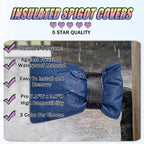 Outdoor Faucet Cover for Winter - Pro 7.1" W x 9.8" H - 4 Pack Outdoor Water Faucet Cover Socks for Winter Freeze Protection Pipe Insulation Reusable Waterproof Insulated Spigot backflow Cover - Blue
