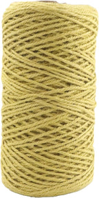 1mm x 5000 Feet Yellow Jute Rope, Twine for Gardening Tomato Climbing Plant Tie Floristry Crafts Gift Wrapping Packing Decor