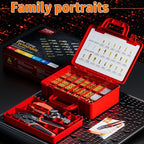 PEBA Crimping Tool Kit, 20 Types Spade Connectors, Ratchet Crimping Pliers AWG 24-14 for 2.8mm 3.5mm 3.9mm 4.8mm 6.3mm Open Barrels Pin Terminal | Speaker Connectors Terminal - Crimper Tool Kit