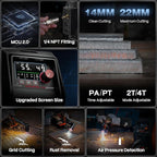 ARCCAPTAIN iControl CUT55 Prolux Plasma Cutter Machine, [APP Control] 55 Amp Non-Touch Pilot Arc, 120V/240V, Upgraded LED Display, Grid Cutting, Rust Removal, Air Pressure Detection for Home DIY