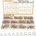 335Pcs 5-13mm Spring Hose Clamps Silicone Vacuum Hose With 9 Sizes Spring Belt Action Water Pipe Clamp Low Pressure Air Clamp Sorting Kit DD007