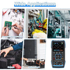 3 in 1 Handheld Oscilloscope Multimeter DDS Generator with 2 Channels, 10000 Counts, 10MHz Bandwidth, 50MSa/s Sampling Rate, AC/DC, Voltage, Current, Capacitance, Resistance, Diode, Continuity Test
