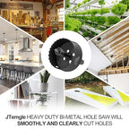 2-3/4 Inch Hole Saw with 3/8" Triangle Shank Quick Change Arbor, JTemgle Bi-Metal Hole Saw Heavy Duty Hole Cutting Tool for Cornhole Boards, Recessed Lights, Wood, Plastic, Drywall & Soft Metal