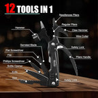RoverTac Dad Tool Gift Set, 12-in-1 Multitool Hammer, Flashlight & Utility Knife in a Gift Box with "BEST DAD EVER", Unique & Practical Gift for Dad on Father’s Day, Birthday, Christmas & Retirement