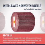 120x100mm Non-Woven Abrasive Flap Wire Drawing Polishing Burnishing Wheel for The Surface Treatment of Metal Products (320 GRIT with Sandpaper)