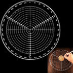 Frienda 300 mm/ 12 Inch Round Center Finder Compass Lathe Centering Tool Circle Gauge for Drawing Circles, Lathe Work and Woodturners, Round Template Clear Acrylic Drawing Circles Diameter