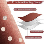 100 PCS 150 Grit 5 Inch Sanding Discs, Hook and Loop Sandpaper for Random Orbital Sander