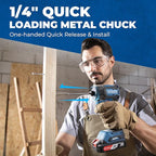 Dong Cheng 20V Brushless Impact Driver, 1,840in-lbs Cordless Impact Driver with 3200RPM, 4300IPM, 1/4" Hex, 4 Work Mode (Bare Tool)
