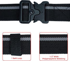 MELOTOUGH Quick Release Work Belt 1.5 Inch Web Work Tool Belt with Heavy Duty Metal Buckle for Tool Pouch, Construction, Electrical (Grey)