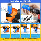 DAIMIT 13-Piece Diamond Drill Bits Set | Vacuum-Brazed Core Hole Saws (5/8"-11 Arbor) for Tile, Marble & Porcelain | Wet/Dry Use | Granite & Glass Cutting Kit