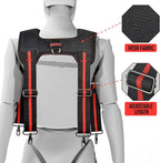 Heavy Duty Tool Belt Suspenders – Adjustable X-Back Padded Shoulder Harness with Universal Hooks – Tactical Work Suspenders for Electricians, Carpenters, Construction