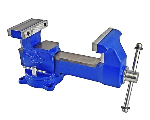 Yost Vises 880-D2 Reversible Combination Vise System | 8 Inch Jaw Width Heavy-Duty Utility Pipe and Bench Vise |Jaw Opens 12.5 Inches when Reversed | Swivel Base | Made with Ductile Iron Castings