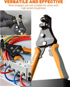 Automatic Wire Stripper, 3 in 1 Stripper/Cutter/Crimping Heavy Duty Multi-function Wire Strippers Tool for 8-18 AWG Electrical Wire, 7 Inch