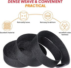 Black 2:1 Ratio Automotive Heat Shrink Braided Sleeving,Wear-Resistant Flat Woven Shrinkable Sleeve Fabric Car Cable Wires Hoses Protection (2''-35ft)