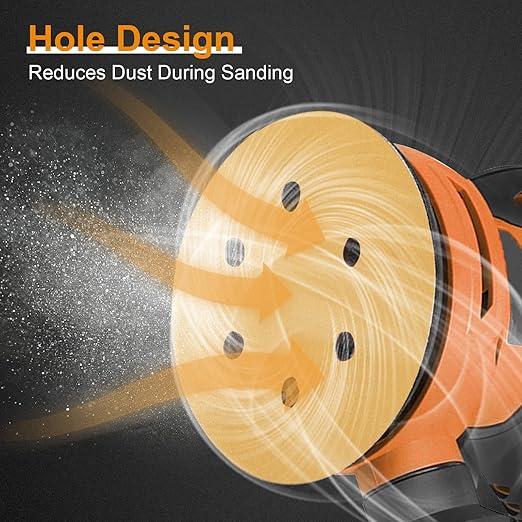 100 PCS 6 Inch Sanding Discs 400 Grit, 6 Hole Hook and Loop Round Sandpaper for Random Orbital Sander
