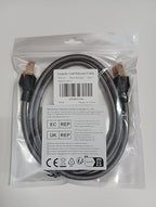 Cat 8 Ethernet Cable 3 ft, 40Gbps 2000Mhz High Speed Gigabit LAN Internet Cables,RJ45 Patch Cord Braided Round S/FTP Network Cable,for Smart Home,Office,Gaming,Modem, Router