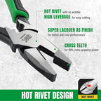 SK 9.5-Inch Linesman Pliers, Premium CR-V Steel Construction, Ergonomic Anti-slip Handle for Comfortable Grip