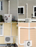 3" 13Ft Mini Split Line Set Cover with Flexible Duct, Upgrade PP Decorative Minisplit Lineset Cover Kit, Paintable for Mini Split, Air Conditioner, Central AC, HVAC and Heat Pumps, White