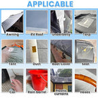 Waterproof Repair Tape for Fabric, Awning, RV Roof, Underbelly, Tarp, Tent, Sail and Boat Cover Outdoor Repair Patch, Heavy Duty, Clear, 5 Inch x 10FT