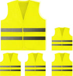 PeerBasics Safety Vests 5 Pack - Yellow Reflective High Visibility, Men Women