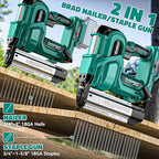 Ecarke Brad Nailer Cordless Stapler Compatible with Makita 18V (No Battery), 2 in 1 Electric Nail Gun/Staple Gun with 18GA Nails/Staples, Battery Power 2 Inch Nailer for Trim Wood Crafting Home DIY
