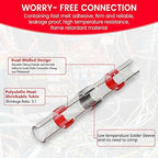 130 PCS Red Heat Shrink Butt Connectors,22-18 AWG, Self Soldering Butt Connector, Waterproof Solder Seal Wire Connectors, Butt Splice Wire Terminals for Automotive Marine Boat