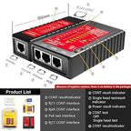 NF-468S RJ45 Network Cable Tester for CAT5, CAT5E, CAT6, CAT6A, Cat7 POE Test UTP/STP Cable Checker Telephone Line CAT3 Cable Mapper Network Tools (Professional Grade)