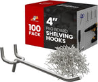 100 PC PEG Board Hooks 4 inch Pegboard Hooks 4" Length Wholesale Lot