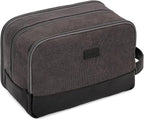 WANDF Travel Toiletry Bag for Men Large Toiletries Shaving Bag Water Resistant Hanging Dopp Kit Travel Accessories Bag for Women Men (Dark Grey)