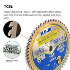 Aluminum Cutting Circular Saw Blade, Medium Aluminum,The Cutting Head uses a Special Anti-Heat Sticking Coating with high Finish and Long Life,NFM 6-1/2 inch 54-Tooth 5/8" -TA