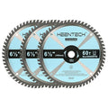 KEENTECH 6-1/2 Inch Woodworking Circular Saw Blade 60T 3-Pack, Tungsten Carbide Tipped, ATAF Grind, 5/8 Inch Arbor Hole