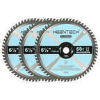 KEENTECH 6-1/2 Inch Woodworking Circular Saw Blade 60T 3-Pack, Tungsten Carbide Tipped, ATAF Grind, 5/8 Inch Arbor Hole