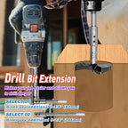 ASNOMY 2Pcs 4.5" & 7" Extra Long Forstner Drill Bit Extension for Adding Over 3-1/4" & 5-3/4" of Drilling Depth to Your 3/8" Round or Hex Shafts Forstner Bit