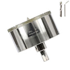 2-15/16inch | 75mm Diamond Hole Saw with Center Drill bit and Diamond-Coated Center Drill bit for Ceramic Glass Marble Fiberglass Granite and Porcelain Tiles by CENYB