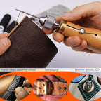 Maeysiph Sewing Awl Kit, Portable Stitching Awl Tool, with Instructions Tape Measure Screw Driver Leather Stitching Needles Wax Wire, Leather Repair Kit for Furniture 25 Pcs for Sewing DIY Craft